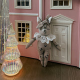 Isathena :: Beige And Blue Double Gauze Mini Deer Doll