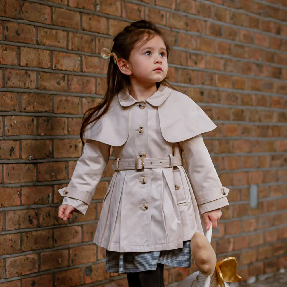 Happyology Pembroke Trench Coat Oatmeal The Front Shop
