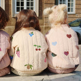 Konges Sloejd :: Juno Sequin Bomber Jacket Cameo Rose