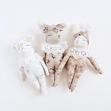 Isathena :: Beige And Blue Double Gauze Mini Deer Doll