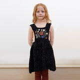Iver and Isla :: Bouquet Pinafore Noir Tweed