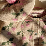 Konges Sloejd :: Belou Knit Collar Cardigan Cherry