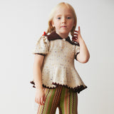 Misha And Puff :: Crochet Trim Puff Top Iris Confetti