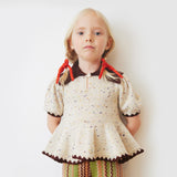 Misha And Puff :: Crochet Trim Puff Top Iris Confetti