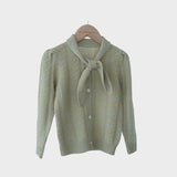 Mes Kids Des Fluers :: Bow Neck Sweater Light Green