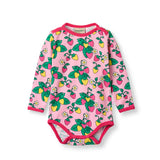 Smafolk :: Elstar Long-Sleeved Baby Body With Strawberries Pink Fandango