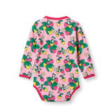Smafolk :: Elstar Long-Sleeved Baby Body With Strawberries Pink Fandango