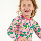 Smafolk :: Elstar Long-Sleeved Top With Sea Strawberries Pink Fandango