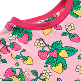 Smafolk :: Elstar Long-Sleeved Top With Sea Strawberries Pink Fandango