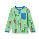 Smafolk :: Long-Sleeved Top With Tennis Club Minty Green Tea