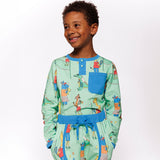 Smafolk :: Long-Sleeved Top With Tennis Club Minty Green Tea