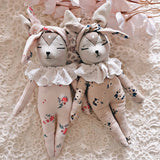 Isathena :: Beige And Blue Double Gauze Mini Deer Doll