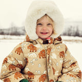 미니 로디니 :: 매머드 AOP 후드 퍼퍼 베이지