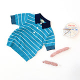 Fub :: Striped Polo Sea/Ecru