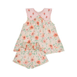 Bachaa -  Flamingo Blouse & Short Set Poppy Print