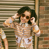 Misha And Puff :: Horse Trot Cardigan Viola Space Dye