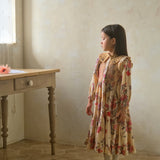 [Exclusive] Bonjour Diary - Ibiza Dress With Crochet Collar Vence Print