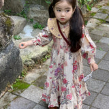 [Exclusive] Bonjour Diary - Ibiza Dress With Crochet Collar Vence Print