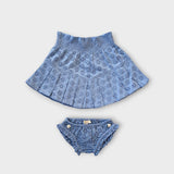 Bonjour Diary :: Skirt & Panty Set Blue Broderie