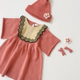 Misha And Puff :: Chevron Bib Dress Rosewood