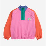 [Pre-Order] Bobo Choses :: Smiling Color Block 1/4 Zipped Sweatshirt