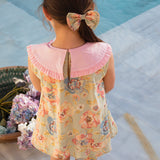 Bachaa -  Ice Flow Blouse & Short Set Watercolor Print