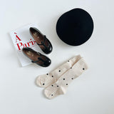 Little Stocking Co :: Vanilla Dot Knit Tights