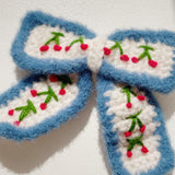 Konges Sloejd :: Cherry Crochet Bow Clip