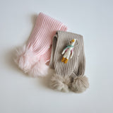 Bobble Babies :: 리브드 폼폼 스카프 핑크