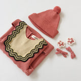 Misha And Puff :: Chevron Bib Dress Rosewood