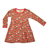 Duns :: Long Sleeve Skater Dress Multi Radish Rouge Red