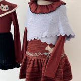 Iver and Isla:: Lace-Edge Shawl Heather