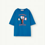 The Animals Observatory :: Rooster Oversize Kids T-Shirt Blue The Animals Observatory