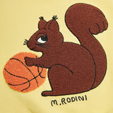 Mini Rodini :: Squirrel Chenille Emb Sweatshirt Yellow