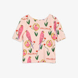 Mini Rodini :: Parrots Aop Ballet Ss Tee Pink