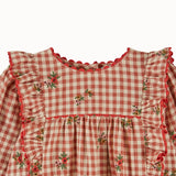 Emile Et Ida - Robe Vichy Volant Broderie