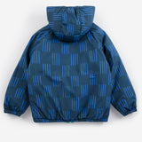 Bobo Choses - Almost Moire All Over Reversible Anorak Navy Blue