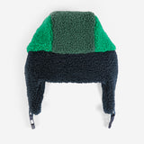 Bobo Choses - Bobo Choses Color Block Sheepskin Chapka Blue