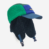 Bobo Choses - Bobo Choses Color Block Sheepskin Chapka Blue