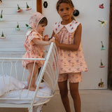 Bachaa -  Buttercream Blouse & Short Set Bird Print