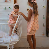 Bachaa -  Buttercream Blouse & Short Set Bird Print