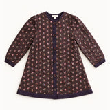 Bonjour Diary - Quilted Dress Coat With Scarf Little Bouquet Print