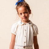 Birinit Petit -  Ivory Embroidered Blouse