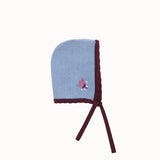 Birinit Petit - Stone knit embroidered bonnet baby