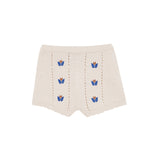 Birinit Petit -  Knit Short With Floral Embroidery