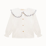 Birinit Petit - Ivory Rita embroidered shirt girl