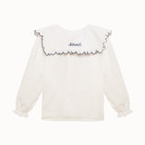 Birinit Petit - Ivory Rita embroidered shirt girl