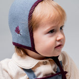 Birinit Petit - Stone knit embroidered bonnet baby
