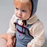 Birinit Petit - Stone knit embroidered bonnet baby