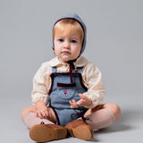 Birinit Petit - Stone knit embroidered romper baby